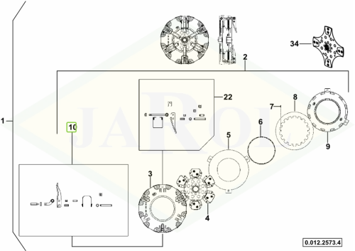 0.010.3830.0 Zestaw dźwigienek sprzęgla 0.010.3830.0