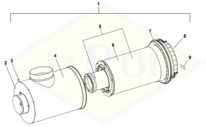 Filtr powietrza silnika KIT (zewnętzny + wewnętrzny) 0.900.2440.1