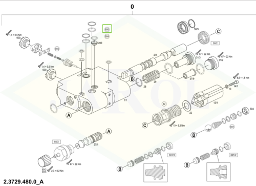 0.010.3540.1 Zestaw uszczelek dystrubutora 0.010.3540.1