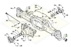 Pierścień uczszelniający mostu przedniego - 0.900.0893.1