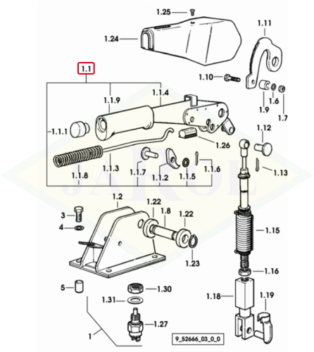 0.009.0670.4/70 Dźwignia do hamulca 0.009.0670.4/70