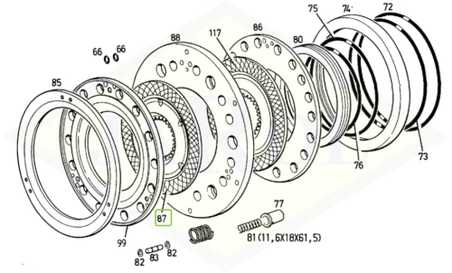 0.007.7480.3/20 Tarcza sprzęgła 0.007.7480.3/20
