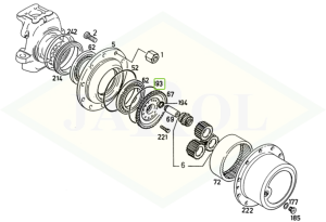Pierścień uszczelniający mostu przedniego - 04402433