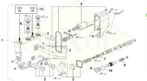 Zestaw pierścieni uszczelniających rozdzielacza hydraulicznego i gniazda tylnego - 0.900.7754.0