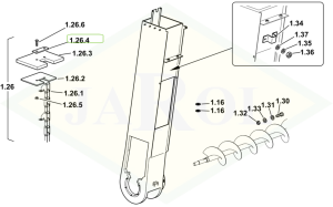 Podpora, wspornik 16035342