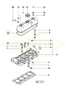 Uszczelka pokrywy 45 HP "M" 0.009.45646.2