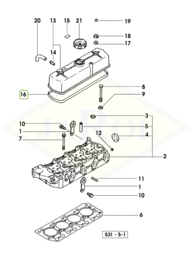 0.009.4546.2 Uszczelka pokrywy 45 HP "M" 0.009.45646.2