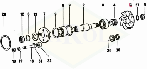0.057.1775.0 Wirnik pompy 0.057.1775.0