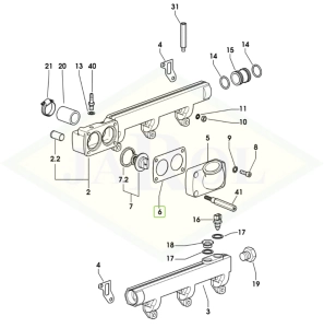 Uszczelka pokrywy termostatu – układ chłodzenia (połączenie obudowy termostatu z silnikiem). 0.007.0635.0/30
