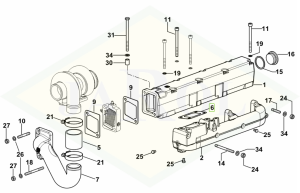 Uszczelka kolektora zasysającego - wydechowego. 0.007.0741.0