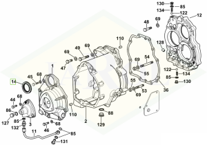 Pierścień uszczelniający kołnierza wewnętrznego/wału wejściowego skrzyni biegów - 0.008.4623.0