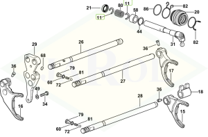 Pierścień uszczelniający mechanizmu skrzyni biegów - 0.008.5405.0