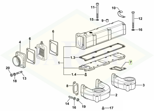 0.011.1304.0/10 Uszczelka kolektora dolotowego 0.011.1304.0/10