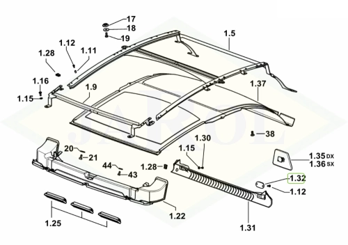 0.012.2107.0/10 Podpora,wspornik 0.012.2107.0/10