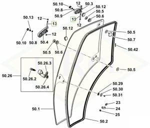 Trzpień zawiasu  0.012.6619.0