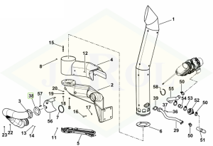 Uszczelka tłumika wydechu z ejektorem 0.015.1185.0/10