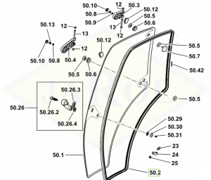 Uszczelka drzwi 0.017.6154.0