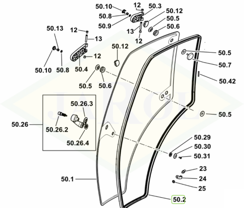 0.017.6154.0 Uszczelka drzwi 0.017.6154.0