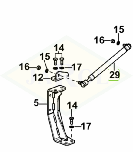 0.019.9285.0 Siłownik maski  0.019.9285.0