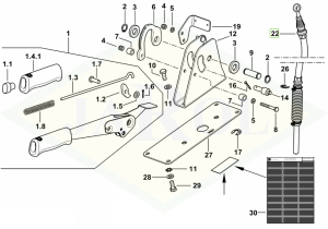 Linka hamulca ręcznego 0.020.7528.4/20