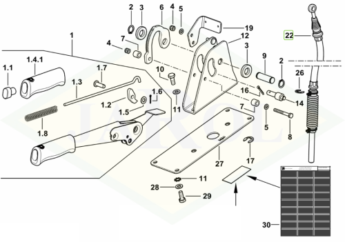 0.020.7528.4/20 Linka hamulca ręcznego 0.020.7528.4/20