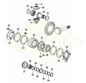 Podkładka dystansowa 96x127x0,2 - 0.146.4653.0/10