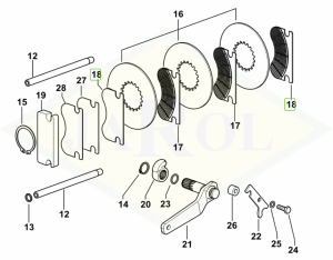 Sektor hamulca jednostronny 0.171.5451.2