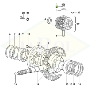 Podkładka dyferencjału/mechanizmu różnicowego tylnego - 0.233.3551.0