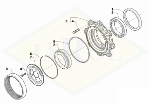 Pierścień uszczelniający przedniej osi - 0.900.0091.6