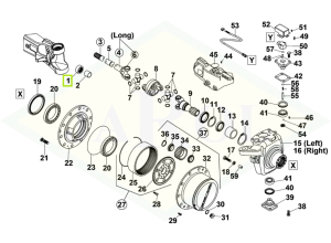 Pierścień uszczelniający przekładni tylnej i półosi - 0.900.2362.7