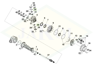 Pierścień uszczelniający reduktora mostu przedniego - 0.900.2655.6
