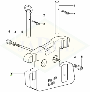Obciążnik płytowy przód 40 kg  0.96929.40.7