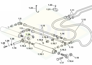 Pierścień uszczelniający instalacji hydrauliczej/mostu przedniego/skrzyni biegów i sprzęgła - 01107727