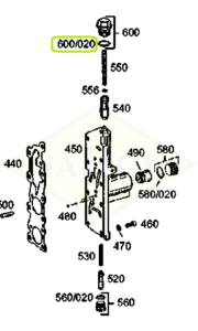 Pierścień uszczelniający zasilania oleju smarowego/sterowania hydraulicznego/przyrządu regulacyjnego - 01180530