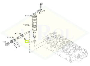 Pierścień uszczelniający oprawki dyszy/wtryskiwaczy - 01182219