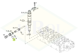 Pierścień uszczelniający oprawki dyszy/wtryskiwaczy - 01182854