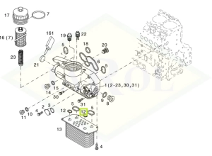 Uszczelka obudowy chłodnicy oleju 04252402