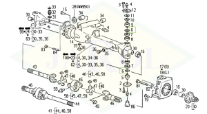 Pierścień uszczelniający mostu skrętnego 53,57x3,53 - 04357923