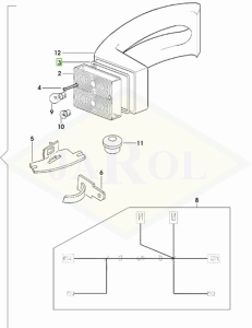 Uszczelka reflektora przedniego/tylnego 04414092