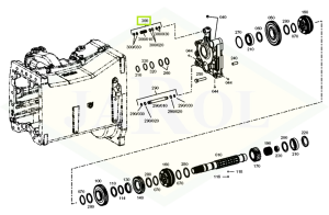 Pierścień uszczelniający wału pośredniczącego 11x2,5 - 04419168