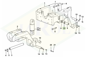 Pierścień  uszczelniający mostu przedniego z zawieszeniem - 04438682