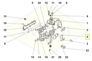 Uszczelka obudowy chłodnicy oleju 04512398