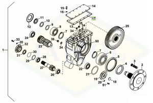 Uszczelka elementów mostu przedniego 16000574