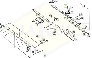 Śruba listy tnącej 16006819