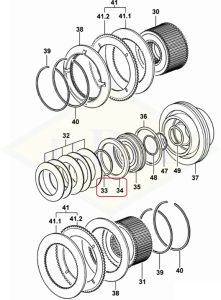 Pierścień uszczelniający nawrotnika hydraulicznego 62,6x2,3 - 2.1422.039.7