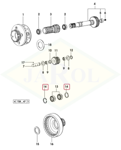 Pierścień uszczelniający wału wtórnego skrzyni biegów 38x1,5 -  2.1423.028.1