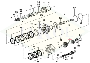 Pierścień uszczelniający mechanizmu włączania/wyłącznia napędu 4WD/ wału wejściowego skrzyni biegów - 2.1499.153.7