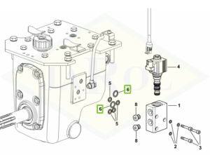 Pierścień uszczelniający elementów elektrozaworów hydraulicznych 2.1532.038.0