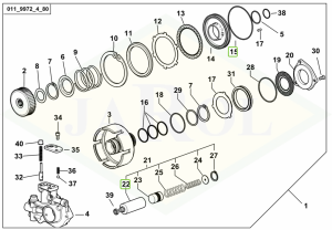 Pierścień  uszczelniający tłoka WOM 120,33x2,62 - 2.1539.064.0