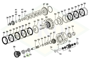 Pierścień uszczelniający zespołu sprzęgieł - 2.1539.096.0